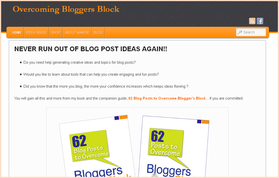 Overcoming Blogger's Block Homepage