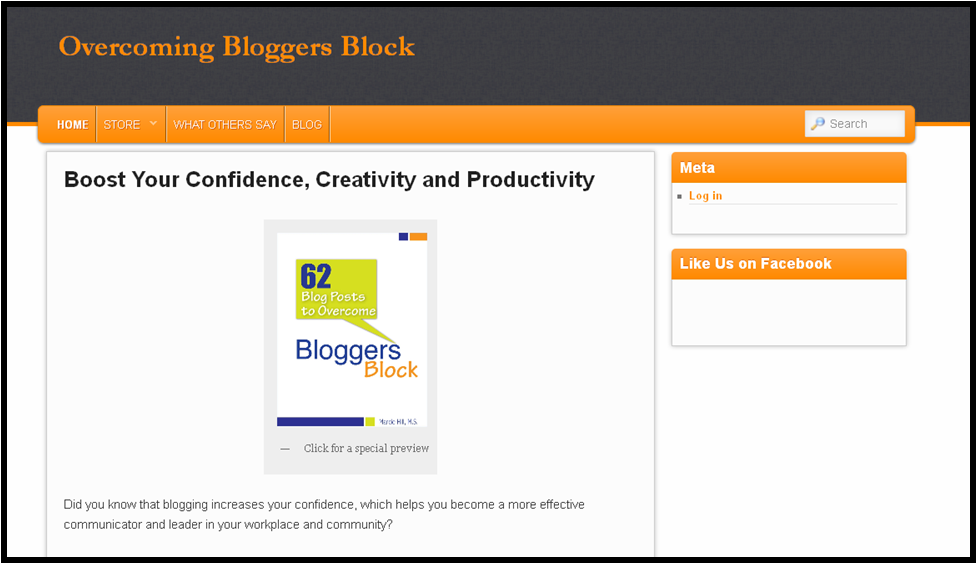 Overcoming Blogger's Block Screenshot