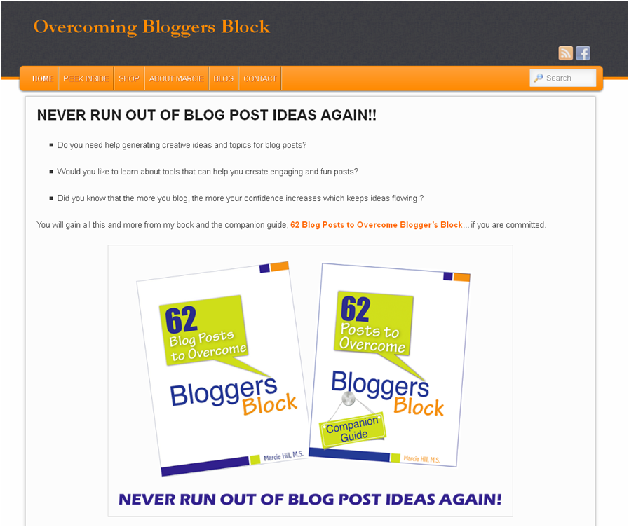 Overcome Blogger's Block Site