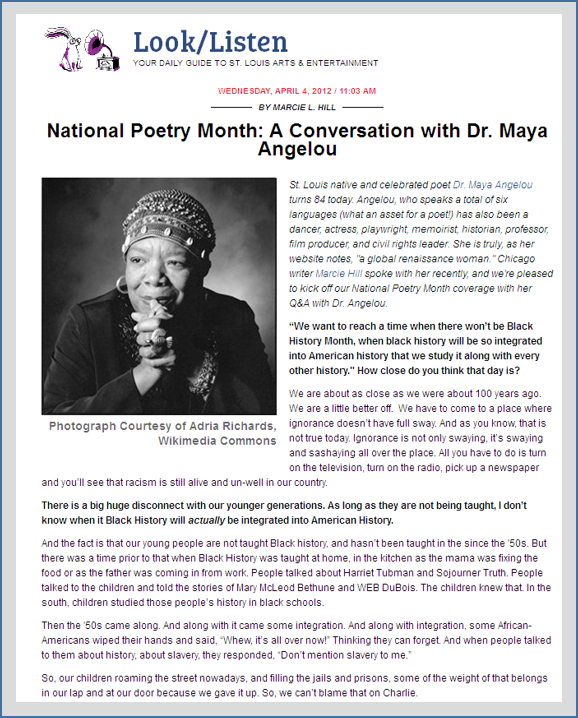 Dr. Maya Angelou - St. Louis Magazine