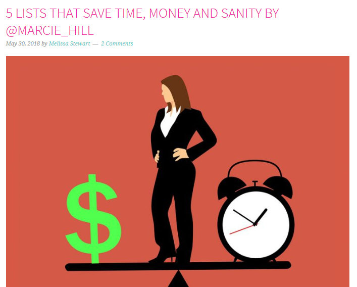 5 Lists that Save Time Money & Sanity